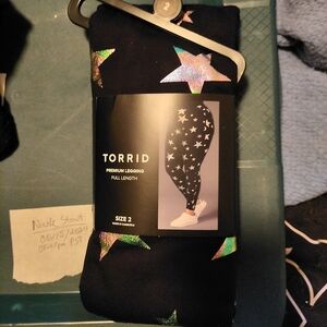 BNWT Torrid Rainbow Star Leggings Size 2